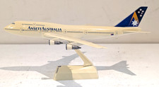 Vintage Ansett Australia Boeing 747 Model Aircraft Jumbo Jet Display Stand 22cm picture
