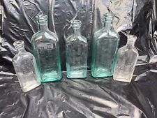 Lot of 5 Vintage Antique Furst McNess Co. Medicine Freeport Ill Aqua & Clear picture