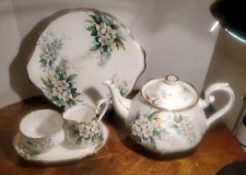 RARE Vintage Royal Albert Orange Blossom Teaset, Teapot, Creamer, Sugar, Platter picture