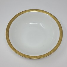 Vtg Limoges France T&V Tressemanes Vogt Gold Encrusted Serving Vegetable Bowl picture