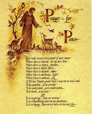 Catholic print picture- PRAYER OF ST. FRANCIS 3  -  8