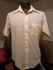 1970's McDonald's Employee Uniform Shirt Big 70s Collar Medium Van Heusen picture
