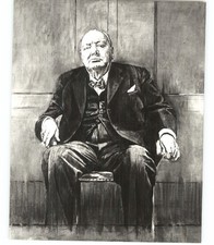 Sir Winston Churchill Portrait By Graham Sutherland 1954 Press Photo picture