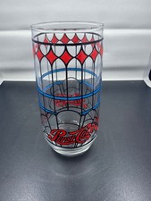 Vintage 1970’s Pepsi-Cola Tiffany Style Stained Drinking Glass Collectible picture
