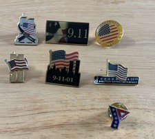 Vtg American Patriotic Pin Lot 9/11 War Military Pins Lapel Hat Pinback Tie Tack picture