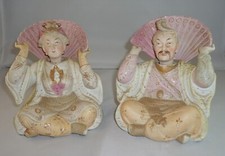 Fantastic Pair of European Bisque Chinese Male & Female Nodders picture