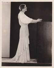 1930 Press Photo Actress June Collyer Models Harry Collins Designed Costume picture
