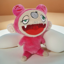 Official Authentic Takashi Murakami Kaikai Kiki Pink Plush Doll Collectible 27CM picture