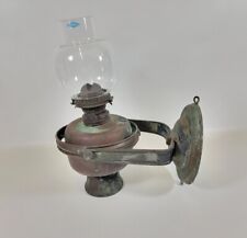 Antique Nautical Ship Lamp MILLER Oil Kerosene Lantern Sconce Light -Swivels  picture