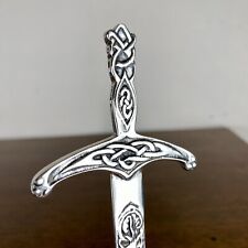 Antique Sterling Silver Double Sided Celtic Sword Letter Opener, Scotland Made picture