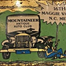 1983 Mountaineer Antique Auto Club Meet Maggie Valley North Carolina Metal Plate picture
