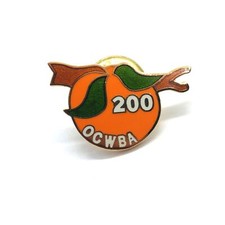 OCWBA 200 Orange Fruit Brooch Pin Bowling California Citrus Lapel Pin Badge picture