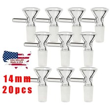 (20 PACK) 14MM Male Glass Bowl For Water Tobacco Pipe Bong Replacement Head USA picture