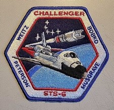 1983 Shuttle Challenger STS-6  embroidered patch Weitz Bobko NASA picture