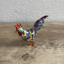 Fitz And Floyd Rooster  Glass Menagerie Decor Figurine Country Kitschy Mini picture