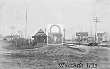 Railroad Train Station Depot Wantagh Long Island LI New York NY Reprint Postcard picture