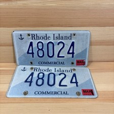 Rhode Island License Plates 48024 Commercial Set Of 2 Tag Ocean State picture