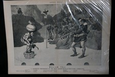 Orig 1890 Harper's Weekly Political Cartoon William Tell by W.A. Rogers - Rare picture