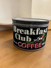Vintage Breakfast Club Coffee Tin 1 Lb Can Litho Farmhouse Horse Graphic picture