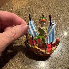 Vintage Disney Parks Peter Pan's Flight Attraction Storybook Ornament RARE picture