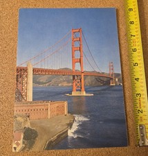 Vintage 1951 Union Pacific Railroad Dinner Menu San Francisco Golden Gate Bridge picture