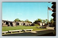 Richmond KY-Kentucky, Inside Fort Boonesborough, Logs, Vintage Postcard picture