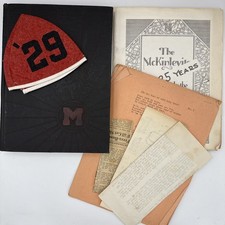 Vintage 1929 The McKinleyite McKinley High School Yearbook Canton Ohio & Beanie picture