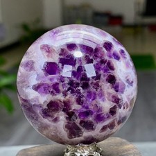161G Natural dreamy amethyst Super 7 Crystal Quartz Sphere Quarzt Ball healing picture