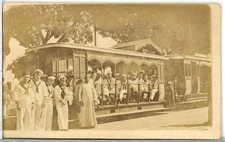 RPPC, Navy Sailors On A Tour Carriage Mid Eastern Country--Postcard B225 picture