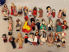 Vintage International Dolls Lot of 30 Folk Costume Souvenir Collectibles picture