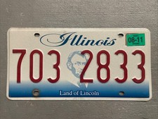 EXPIRED ILLINOIS LICENSE PLATE LAND OF LINCOLN RANDOM LETTERS/NUMBERS NICE picture