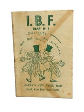 RARE 1952 Harry's New York Bar Paris IBF Trap No. 1 Soft Cover Booklet 4 3/4” picture