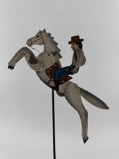 VTG Metal Western Cowboy on Horse Kinetic Motion Balance Toy - No Base Stand picture
