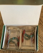 Vintage Henrik Hansen Royal Copenhagen  Shot Dram Glasses Denmark Jingle Bells picture