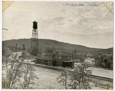 C.P.R. Marathon Train Station, Ontario, Canada, Vintage Original Photo, 1940's picture
