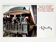 Snap Shot of a Rail Road George Jay Gould Postcard - METALLIC LUSTER Reprint picture