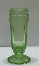 Vtg Hazel-Atlas Uranium Vaseline Glass Replacement Salt/Pepper Shaker No Lid picture
