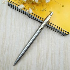 Blue & Chrome Metal Ballpoint Pen, Medium Point, Royal Blue Ink, New in Box picture