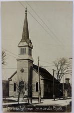 Antique Real Photo RPPC Postcard - German Lutheran Immanuels Church Architecture picture