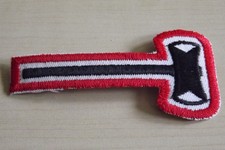 Unused Vintage Paul Bunyan Axe Award Boy Scout BSA Red Border Plastic-back Patch picture