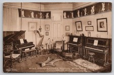 Columbus MS Miss Poindexter's Studio Piano Harp Albertype Postcard picture