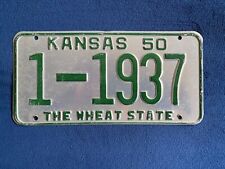 1950 Kansas The Wheat State License Plate # 1937 picture