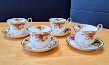 4 Sets of Vintage Royal Albert Old Country Roses Teacup & Saucer Set picture