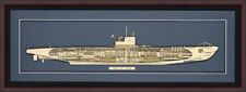Wood Cutaway Model of a Type VII-C  German U-Boat - Made in the USA picture