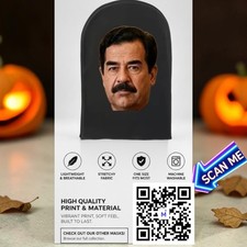 Saddam Hussein Halloween Mesh Mask Cosplay Costume Iraqi Halloween Party Novelty picture
