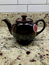 Vintage Sadler Pottery Brown Glaze (2) Cup Teapot picture