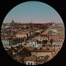 ANTIQUE HAND COLOURED Magic Lantern Slide SYDNEY C1887 ILLUSTRATION AUSTRALIA picture