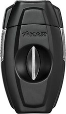 Xikar VX2 V-Cut Cigar Cutter, Spring-Loaded, Black, Lifetime Warranty picture