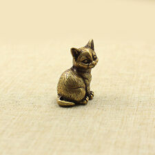 Tabletop Figurine Brass cat Animal Statue Sculpture Home Decor Gift picture