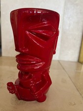 Munktiki Boat Mea Wa'a Red Tiki Mug Rare 2004 Classic 9/12 COA Super Ltd picture